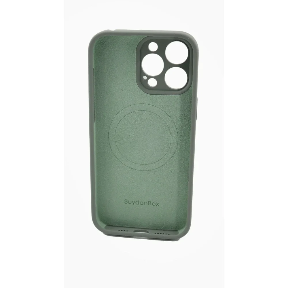 SuydanBox iPhone 16‎ Pro Max Magnetic Silicone Case Olive Green MagSafe Cover